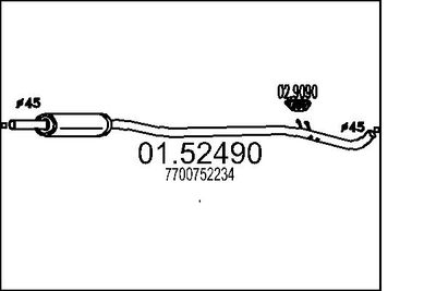 Средний глушитель выхлопных газов MTS 01.52490