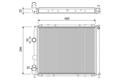Радиатор, охлаждение двигателя VALEO 701221