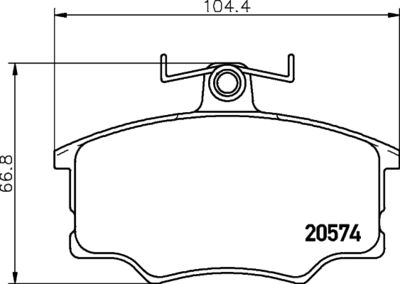 Bremžu uzliku kompl., Disku bremzes HELLA PAGID 8DB 355 006-021