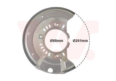 Dubļu sargs, Bremžu disks VAN WEZEL 5430371