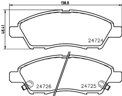 Bremžu uzliku kompl., Disku bremzes HELLA PAGID 8DB 355 014-071