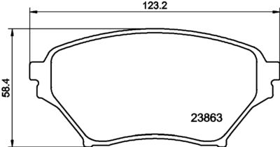Bremžu uzliku kompl., Disku bremzes HELLA PAGID 8DB 355 010-261