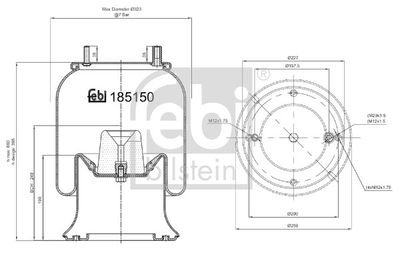 Pneimoatsperes spilvens, Pneimopiekare FEBI BILSTEIN 185150