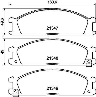 Bremžu uzliku kompl., Disku bremzes HELLA PAGID 8DB 355 005-651