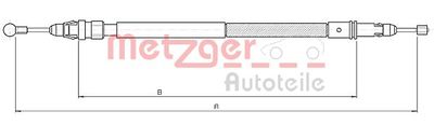 Тросик, cтояночный тормоз METZGER 10.4738