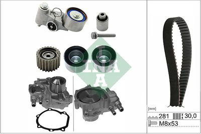 Ūdenssūknis + Zobsiksnas komplekts Schaeffler INA 530 0563 30