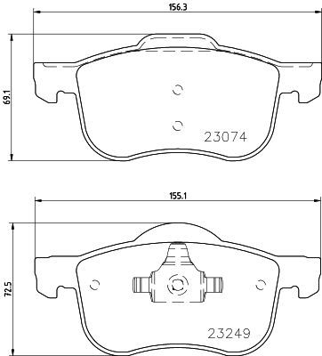 Bremžu uzliku kompl., Disku bremzes HELLA PAGID 8DB 355 006-851