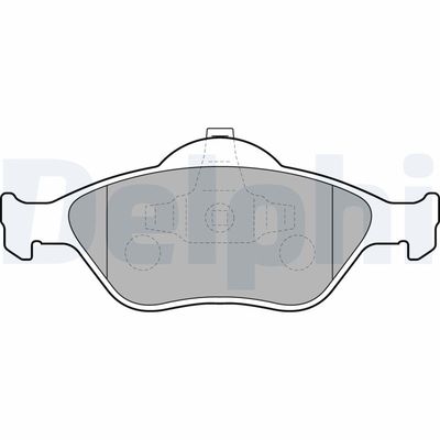 Комплект тормозных колодок, дисковый тормоз DELPHI LP1469