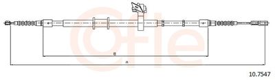 Тросик, cтояночный тормоз COFLE 92.10.7547
