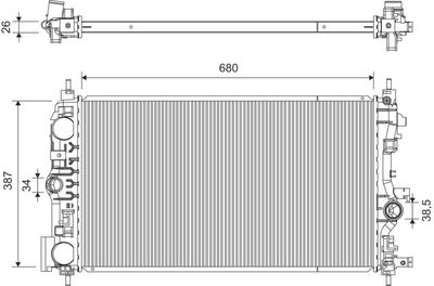 Radiators, Motora dzesēšanas sistēma VALEO 701385