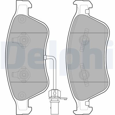 Комплект тормозных колодок, дисковый тормоз DELPHI LP2072