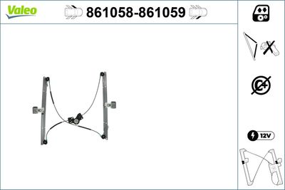 Стеклоподъемник VALEO 861058