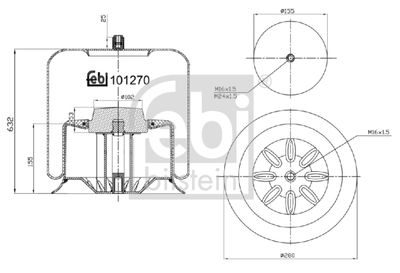 Pneimoatsperes spilvens, Pneimopiekare FEBI BILSTEIN 101270