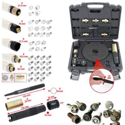 Speciālo atslēgu komplekts, Disku drošības skrūves KS TOOLS 913.1430