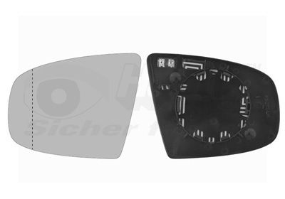 Зеркальное стекло, наружное зеркало VAN WEZEL 0687837