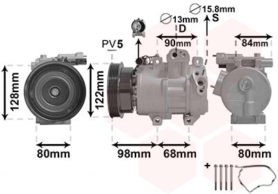 Компрессор, кондиционер VAN WEZEL 8300K192