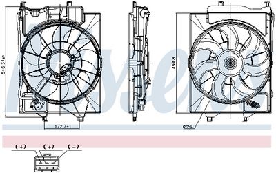 Ventilators, Motora dzesēšanas sistēma NISSENS 850288