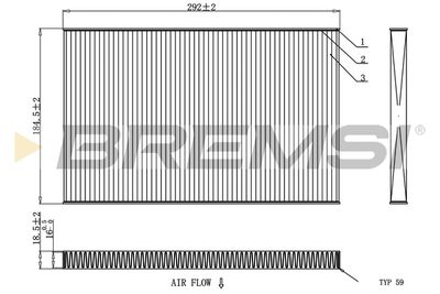 Filtrs, Salona telpas gaiss BREMSI FC1404