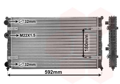 Radiators, Motora dzesēšanas sistēma VAN WEZEL 49002023