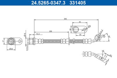 Тормозной шланг ATE 24.5265-0347.3