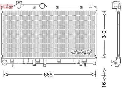 Radiators, Motora dzesēšanas sistēma DENSO DRM36021