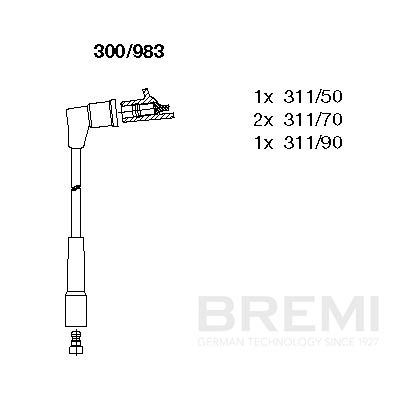 Augstsprieguma vadu komplekts BREMI 300/983