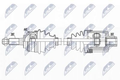 Приводной вал NTY NPW-MZ-084
