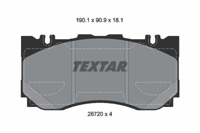 Bremžu uzliku kompl., Disku bremzes TEXTAR 2672001