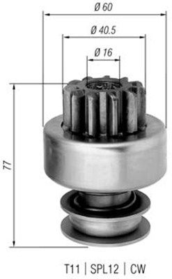 Ведущая шестерня, стартер MAGNETI MARELLI 940113020292
