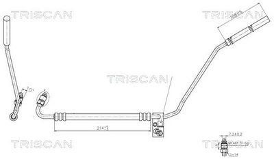 Hidrauliskā šļūtene, Stūres iekārta TRISCAN 8516 29022
