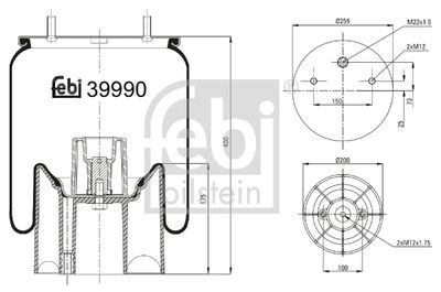 Pneimoatsperes spilvens, Pneimopiekare FEBI BILSTEIN 39990