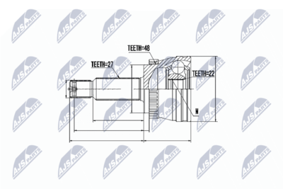 Šarnīru komplekts, Piedziņas vārpsta NTY NPZ-KA-353
