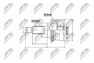 Šarnīru komplekts, Piedziņas vārpsta NTY NPZ-SU-022