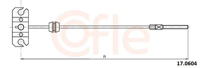 Тросик, cтояночный тормоз COFLE 92.17.0604
