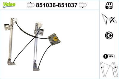 Стеклоподъемник VALEO 851036