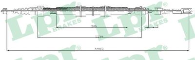 Тросик, cтояночный тормоз LPR C0258B