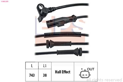 Датчик, частота вращения колеса EPS 1.960.200