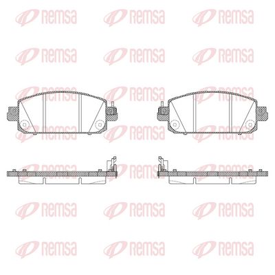 Bremžu uzliku kompl., Disku bremzes REMSA 1930.04