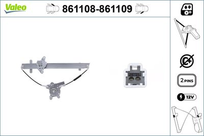 Стеклоподъемник VALEO 861108