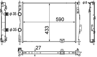 Radiators, Motora dzesēšanas sistēma MAHLE CR 1074 000S