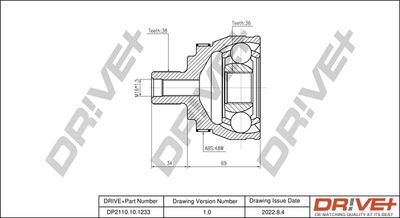 Шарнирный комплект, приводной вал Dr!ve+ DP2110.10.1233