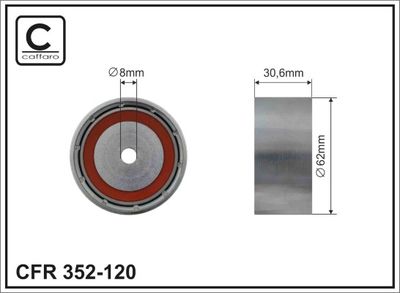 Натяжной ролик, ремень ГРМ CAFFARO 352-120