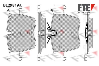 Bremžu uzliku kompl., Disku bremzes FTE 9011227