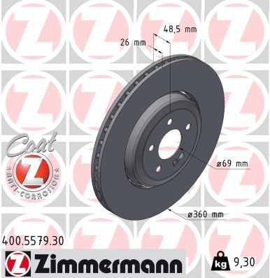 Bremžu diski ZIMMERMANN 400.5579.30