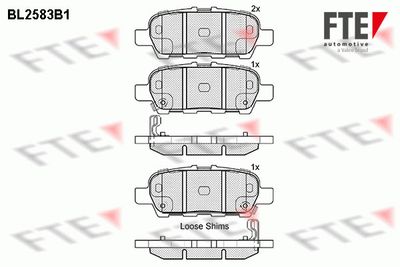 Bremžu uzliku kompl., Disku bremzes FTE 9010834