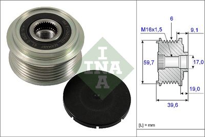 Механизм свободного хода генератора Schaeffler INA 535 0065 10