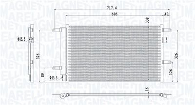 Конденсатор, кондиционер MAGNETI MARELLI 350203107500