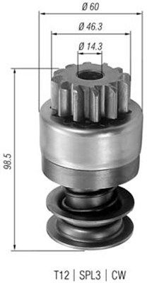 Ведущая шестерня, стартер MAGNETI MARELLI 940113020188