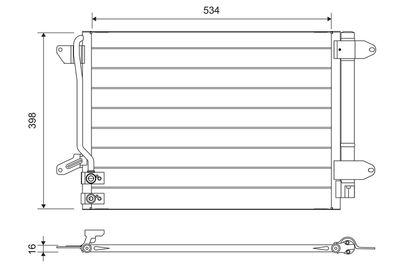 Конденсатор, кондиционер VALEO 822751