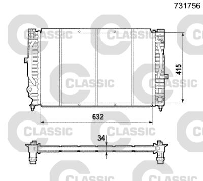 Radiators, Motora dzesēšanas sistēma VALEO 231756